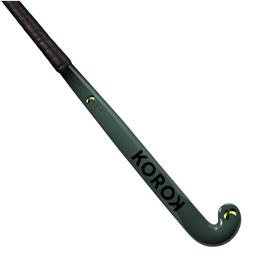 Stick de Hóquei em Campo FH530 Adulto Nível Intermédio Mid Bow 30% de Carbono Caqui Preto