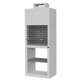 Churrasqueira Modular Maia Branco Tijolo Cinza