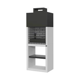 Churrasqueira Modular Maia Preto Tijolo Cinza