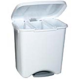 Balde do lixo com pedal PLÁSTICO 50L PARA RECICLAGEM 3 DIVISÓRIAS