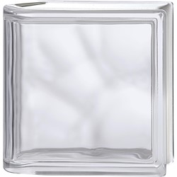 Bloco de vidro terminal 19X19X8CM NEUTRO ONDULADO BASIC