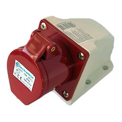 Tomada industrial 3P+T SALIENTE 16A 380V VERMELHO