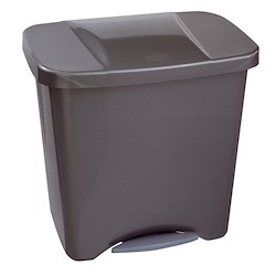 Balde do lixo com pedal PLÁSTICO 50L PARA RECICLAGEM 3 DIVISÓRIAS