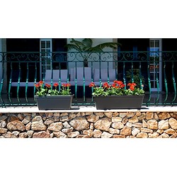 Floreira de resina VENEZIA L 80CM VERMELHO ESCURO