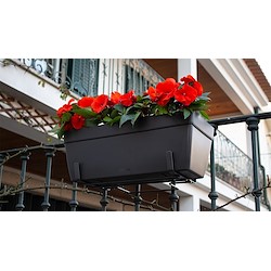 Suporte para varanda FLOREIRA AJUSTÁVEL 37CM CINZA