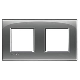 Espelho duplo para 4 módulos LIVING LIGHT CINZENTO