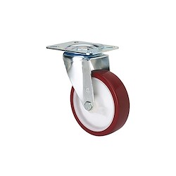 Roda interior sem travão 360º 125MM 200KG VERMELHO