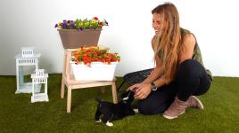 Floreira de resina VENEZA 60CM BRANCO