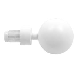 2 terminais de varão BOLA EASYFIX D28CM BRANCO MATE