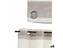 Cortina Branco Cinzento 140 x 0,1 x 260 cm (6 Unidades)
