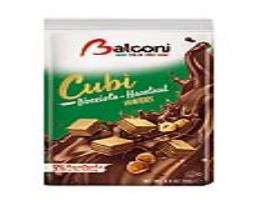 Wafers Balconi Cubos Avelã 250 G