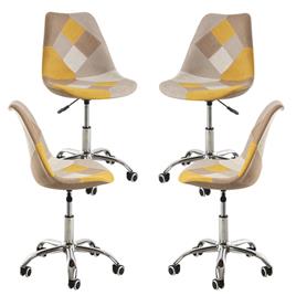 Presentes Miguel - Pack 4 Cadeiras Neo Patchwork - Amarelo