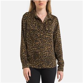 Freeman T. Porter Camisa com botões, estampado leopardo
