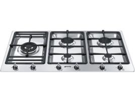 Placa de Gás SMEG PS906-5 (Gás Natural - 89.9 cm - Inox)