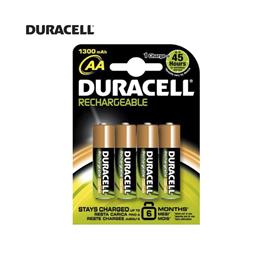 PILHA RECARREGAVEL R6 AA 1300MAH (BLISTER 4 PILHAS) DURACELL