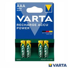 Pilha Recarregável AAA 1.2V 1000mAh 4x VARTA