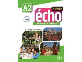 Livro Écho - Niveau A2 - Livre de lélève + DVD-Rom + livre-web - 2ème édition