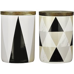 2 Potes com tampa PORCELANA JOCCA 1.5L 15.5X11X11 CM