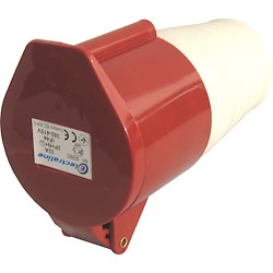 Ficha industrial 3P+N+T FÊMEA 32A 380V VERMELHO