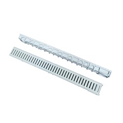 Canal de drenagem com grelha COMPACT POLIPROPILENO CINZA 80X3.5 1M