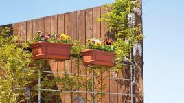 Kit floreira varanda VENEZIA 50CM VERMELHO ESCURO