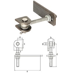 Dobradiça para portão INOX