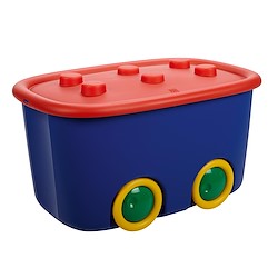 Caixa de arrumação FUNNY AZUL 58X38X32 46L