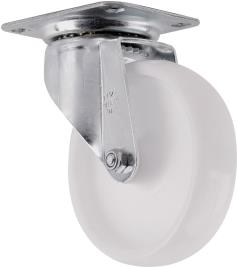 Roda interior sem travão 360º 125MM 200KG BRANCO