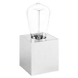 Candeeiro de mesa BLOCK CROMADO ESCOVADO