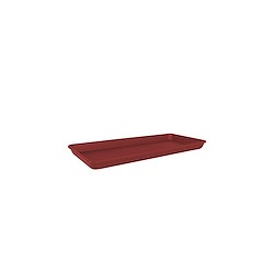 Prato de resina VENEZIA XL RETANGULAR 100CM VERMELHO ESCURO