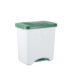 Balde do lixo com pedal PLÁSTICO 50L PARA RECICLAGEM 3 DIVISÓRIAS
