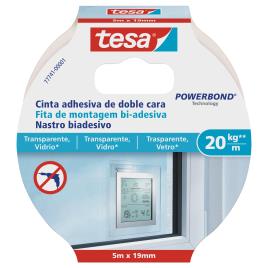 Fita bi-adesiva  VIDRO 5M TRANSPARENTE