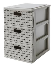 Bloco de gavetas COUNTRY TAUPE 28X25X18CM