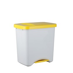 Balde do lixo com pedal PLÁSTICO 50L PARA RECICLAGEM 3 DIVISÓRIAS