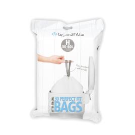 30 sacos para o lixo BRANCO 50L