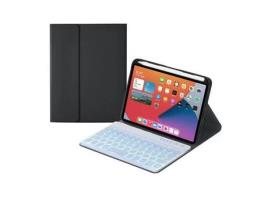 Capa e Teclado Bluetooth YKCLOUD Hy006D para iPad Mini6 (Inglês - Preto)
