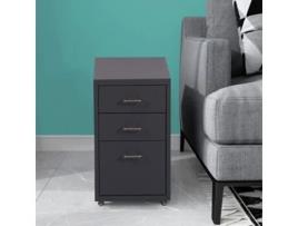 Gaveta Kökar com rodízios incl. porta-etiquetas Aço 48 x 28 x 28 x 41 cm - Cinzento
