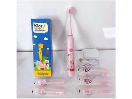 Escova de Dentes Elétrica Crianças Escova de Dentes Rotativa HHZ Children Ultrassônica6 Cabeças de Escova