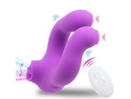 Vibrador com controle remoto sem fio para adultos (roxo) OEMG