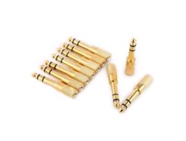 Adaptador de Audio Estéreo 6.5 Mm 1/4 Pulgada Macho a 3.5 Mm 1/8 Pulgada Hembra Enchufe de Audio Estéreo Adaptador de Conector de Micrófono para Auri