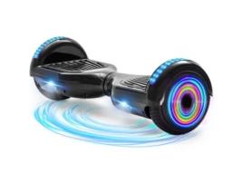 Hoverboard NEI-WAI z1+ Preto para Crianças (Coluna Bluetooth - Autonomia:8/10 Km - Velocidade Máx:10Km/H)