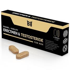 BLACKBULL BY SPARTAN - ERECTMEN & TESTOSTERIDE DESIRE + VIRILIDADE PARA HOMENS 4 COMPRIMIDOS