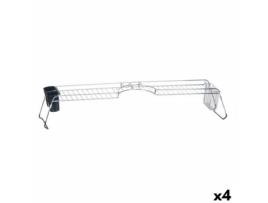 Escorredor de Louça Duplo Prateado Metal 104 x 15,5 x 19 cm (4 Unidades)