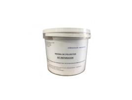 Kit Resina de Poliéster 1 kg + Catalizador 25 gr + Fibra de Vidro 1m2