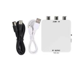 Conversor de Vídeo Mini Conversor de Vídeo Av para Rf Adaptador Sem Driver Comutador de Sinal de Tv 67,25Mhz 61,25Mhz Conversor de Sinal Av para R