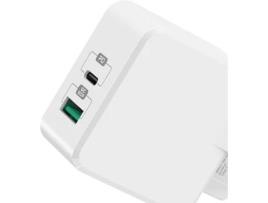 Carregador PHONESHIELD Fast Charge para Google Pixel 3 (USB/USB-C, PD 3.0 PPS - 18 W - Branco)