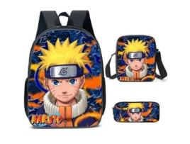 Mochila KOHREE Naruto Conjunto de Três Peças