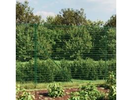 Cerca de Malha de Arame com Flange 2.2X10 M Verde VIDAXL