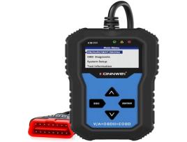 Scanner para Carro KONNWEI Dignósticos de Erros KW350 (Azul)