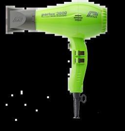 Secador de Cabelo ECELEN Parlux3800 Verde Profissional com Íon Cerâmica Secador de Cabelo Ecológico 1600 W 3 Níveis de Temperatura